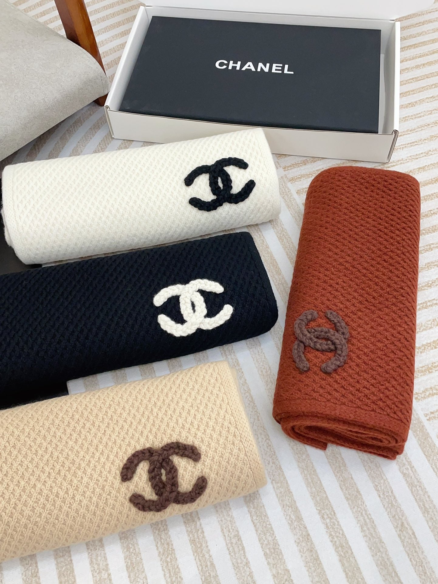 SCARF 190 CM IN BLACK CASHMERE 393184 mysite