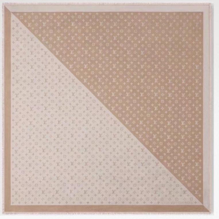 DUOGRAM SCARF 140 CM IN PINK BEIGE SILK 396238 mysite