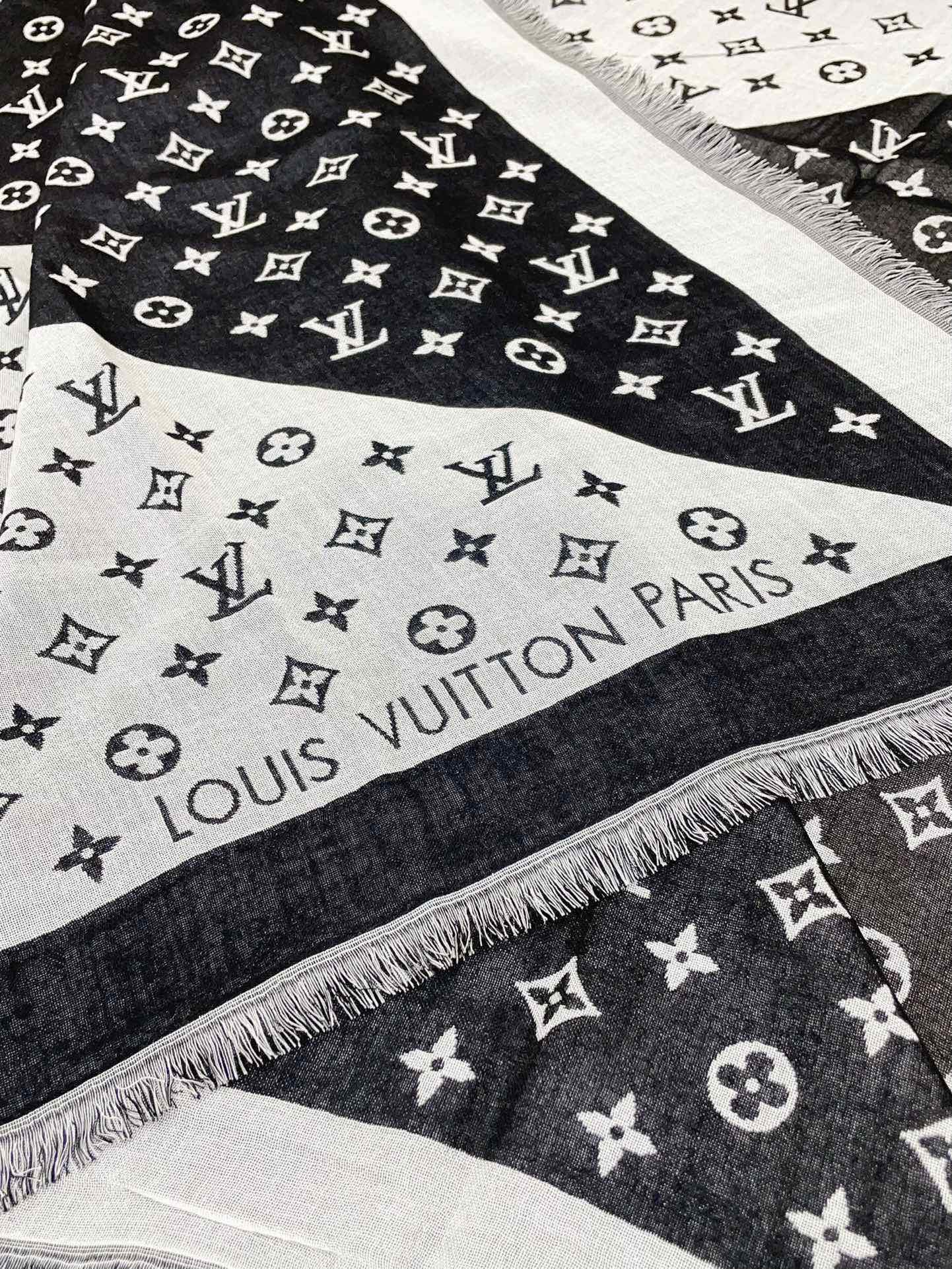 DUOGRAM SCARF 140 CM IN WHITE MIX BLACK SILK 396239 mysite