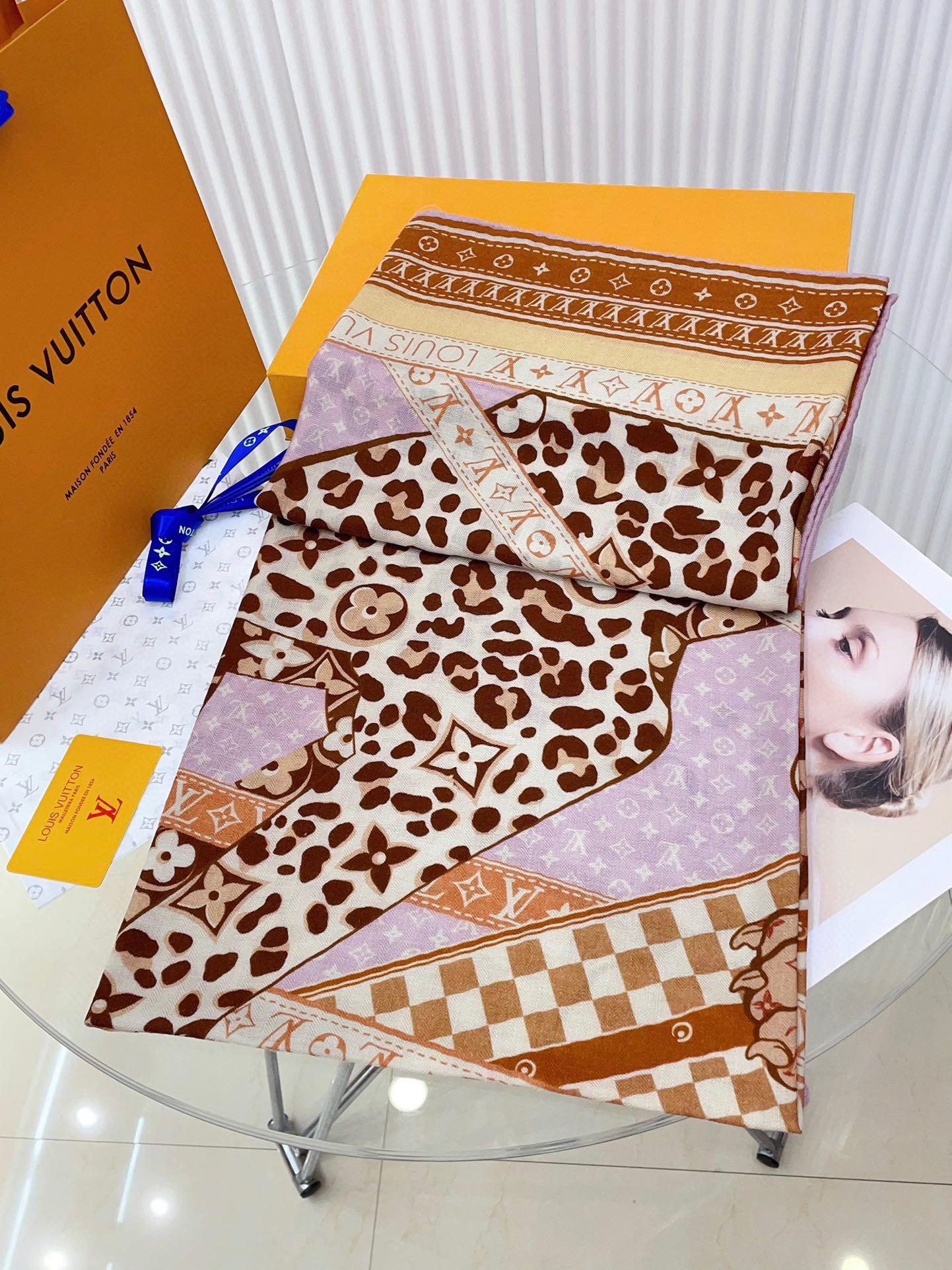 FELINE DUO 140 CM SQUARE SILK SCARF COLORFUL 398281 mysite