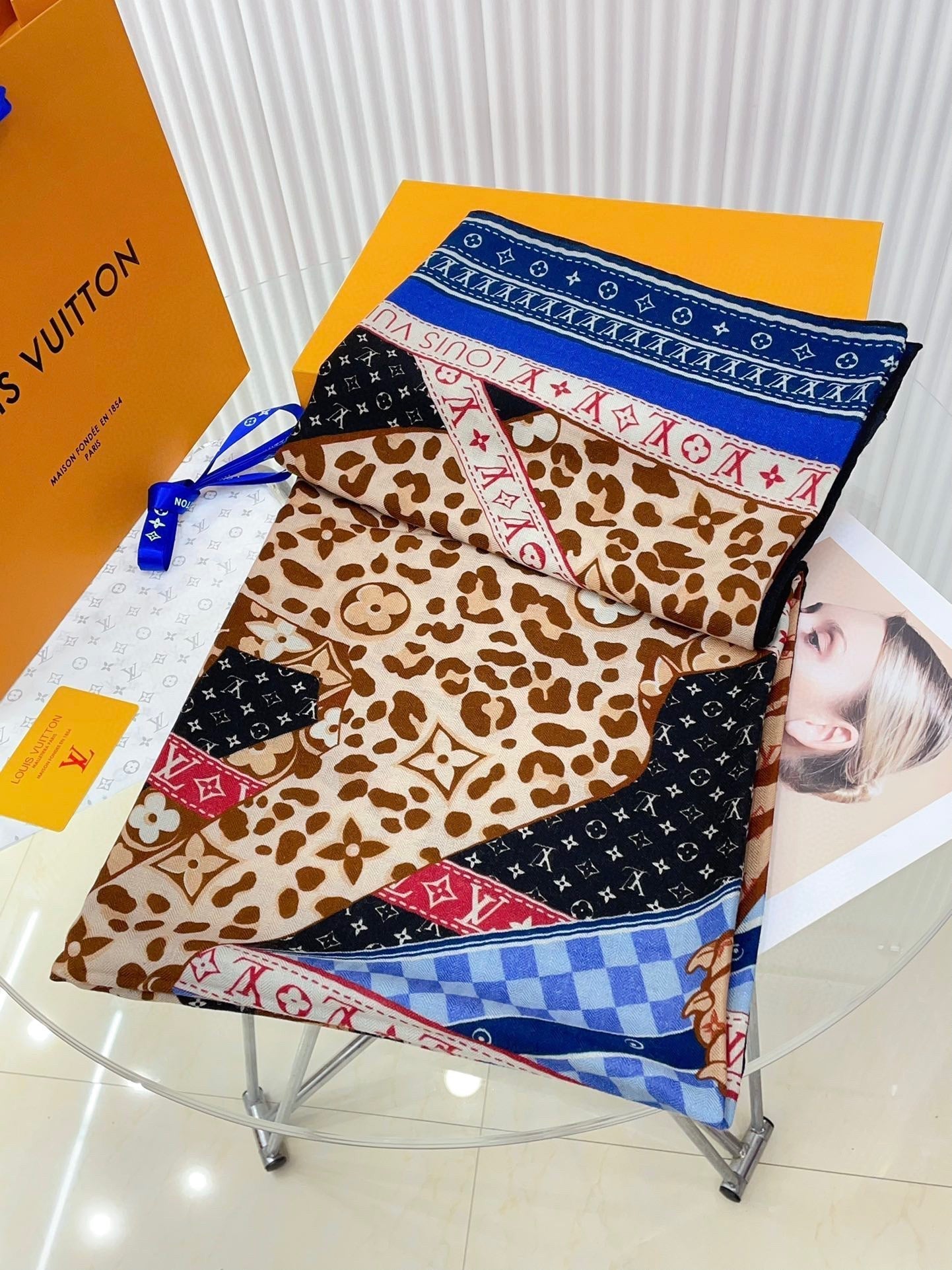 FELINE DUO 140 CM SQUARE SILK SCARF COLORFUL 398282 mysite