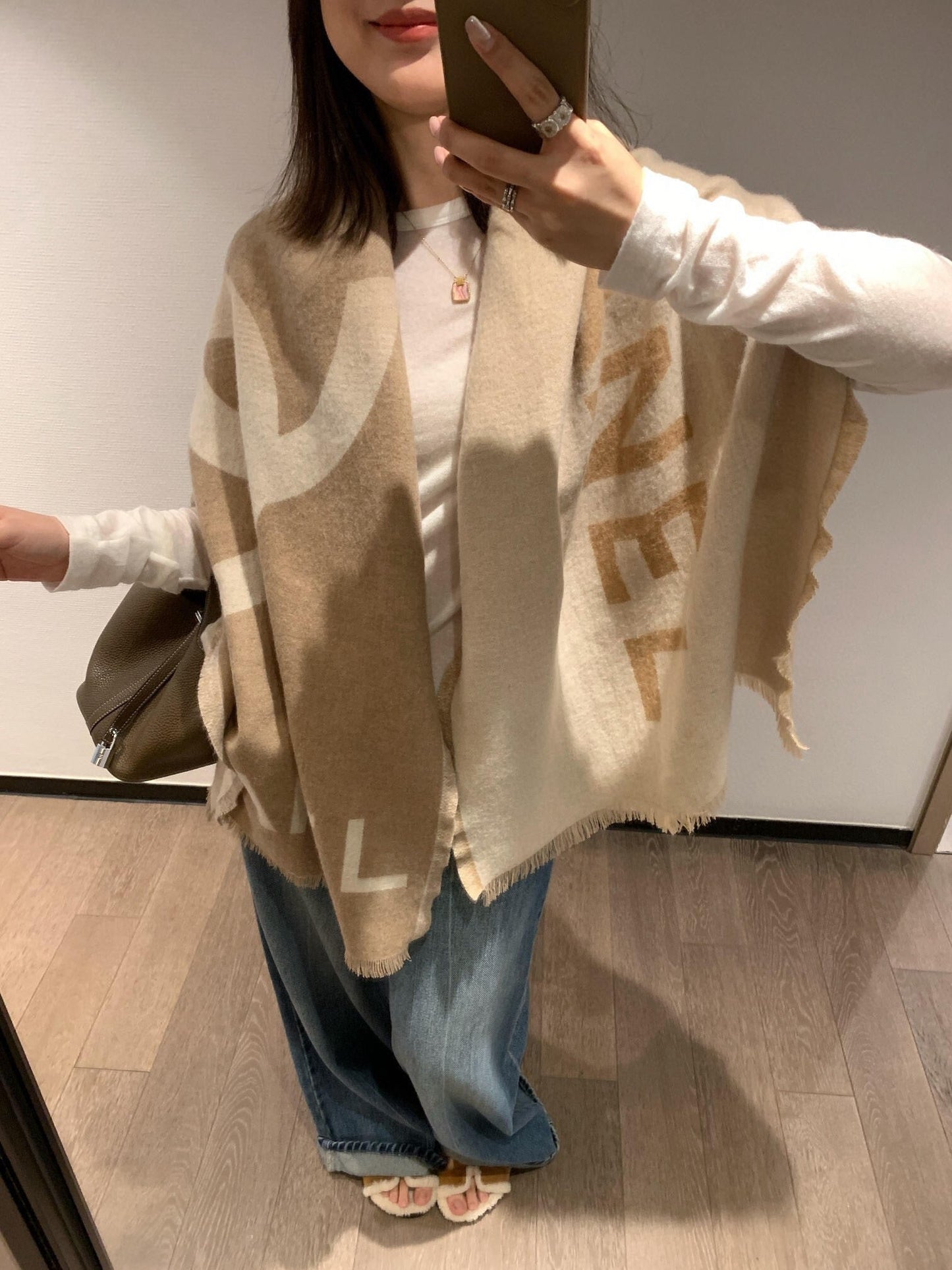 CASHMERE GRADIENT SCARF 200 CM CAMEL BEIGE 402091 mysite