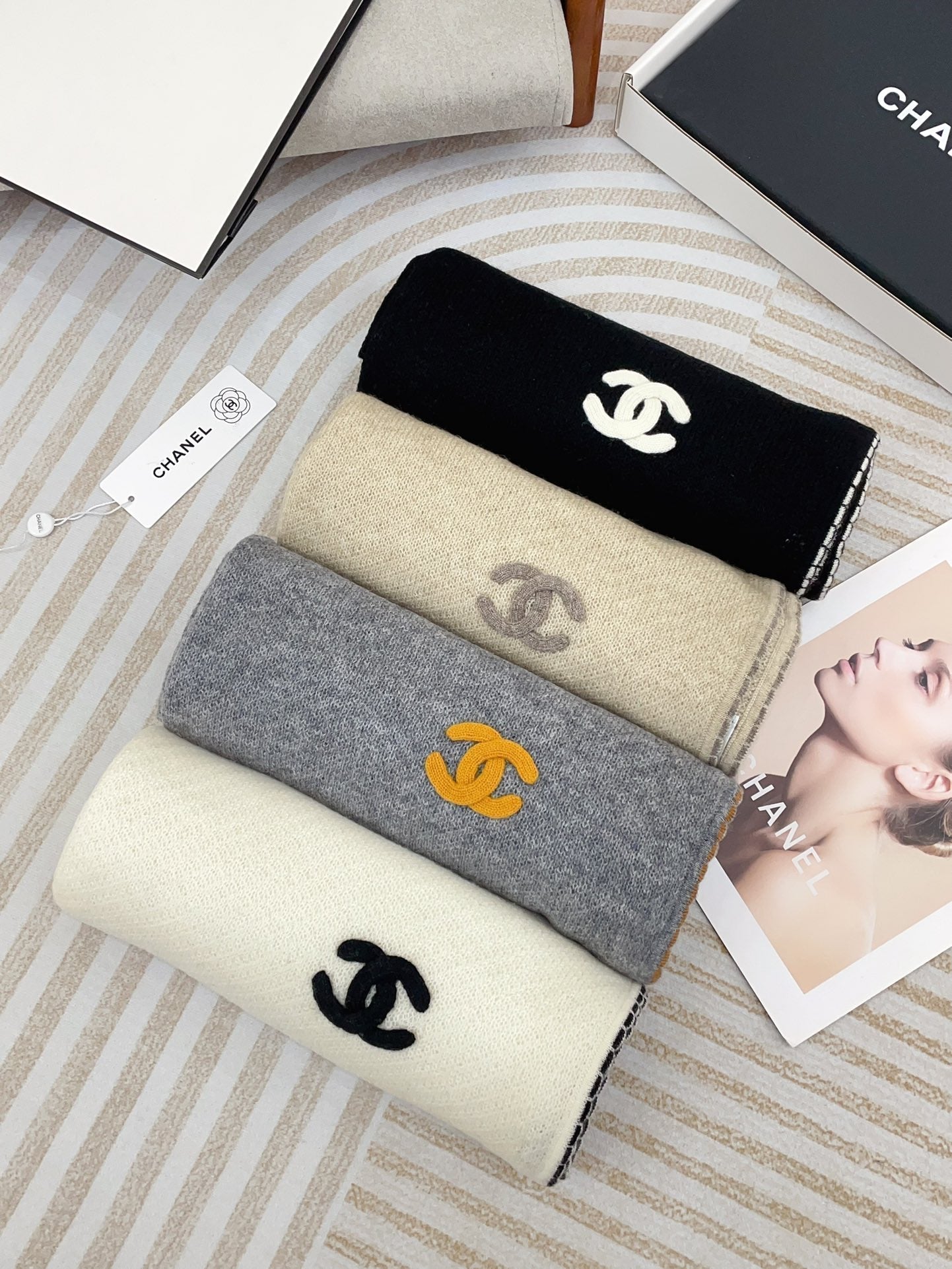 CC Scarf 190 CM In Black Cashmere 419816 mysite