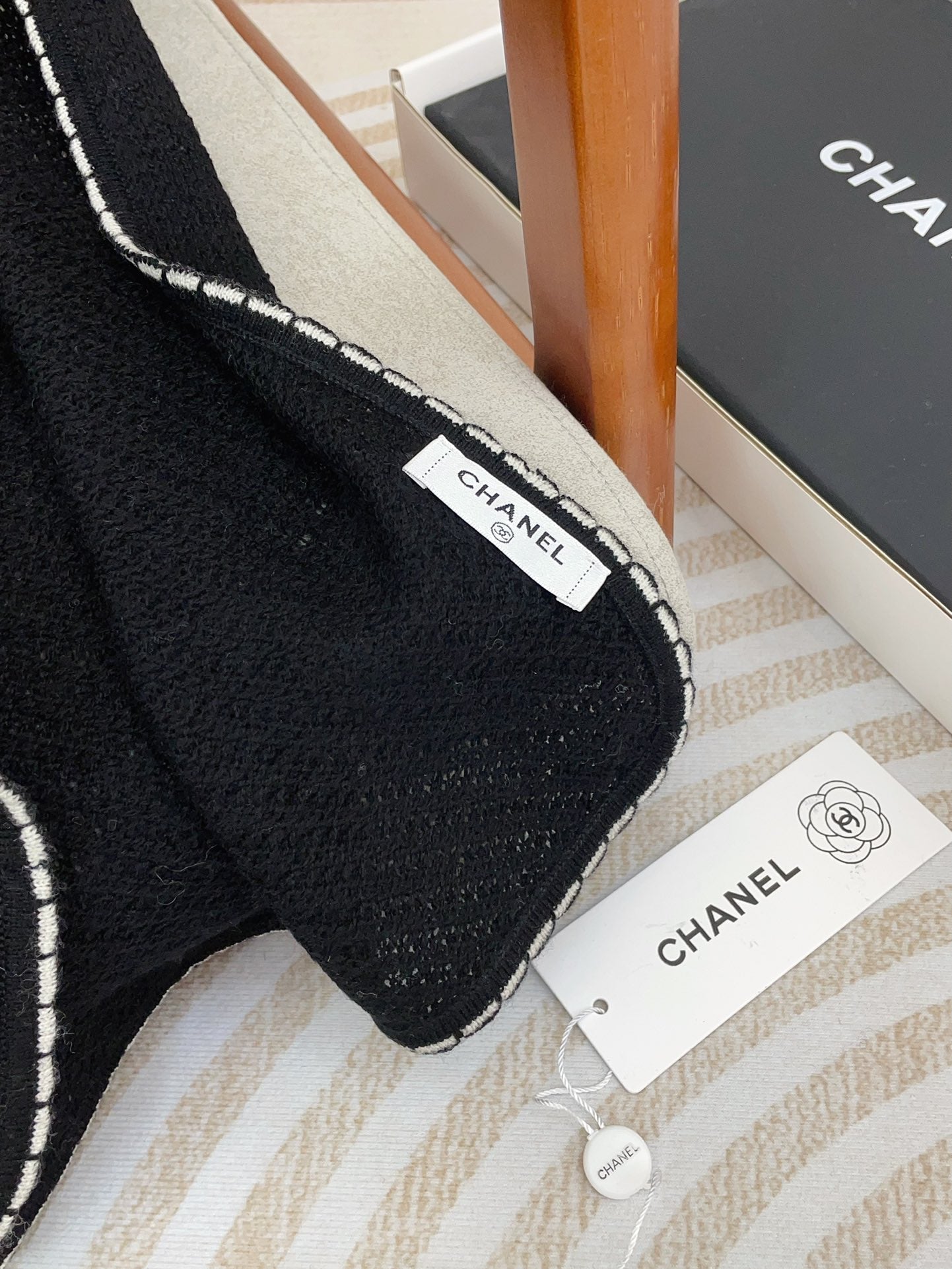 CC Scarf 190 CM In Black Cashmere 419816 mysite