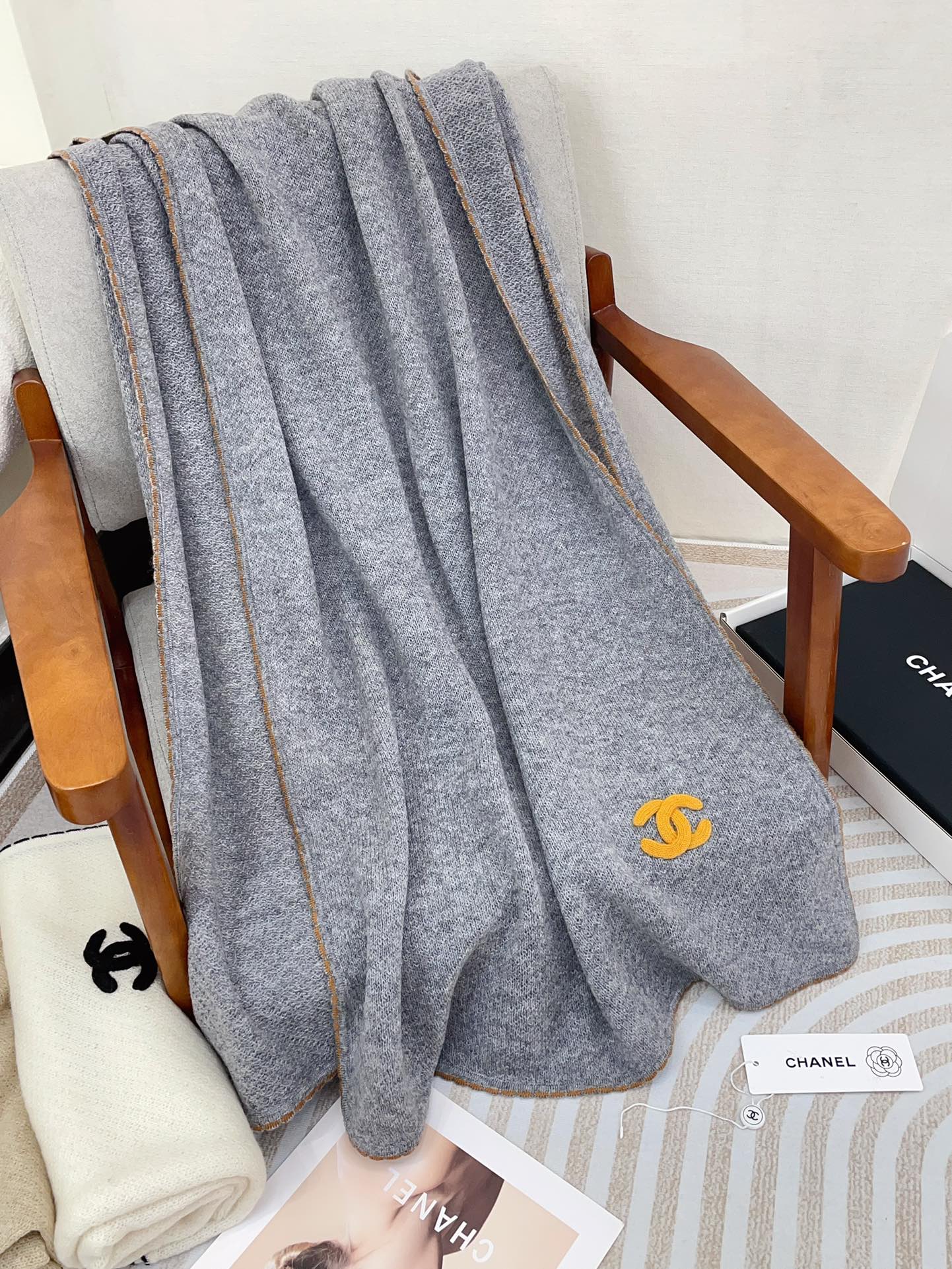 CC Scarf 190 CM In Grey Cashmere 419817 mysite