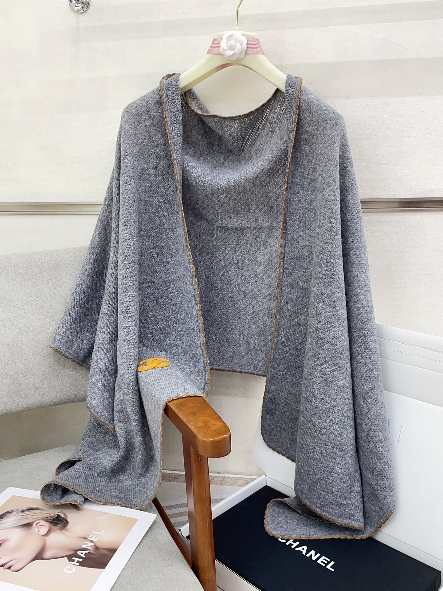 CC Scarf 190 CM In Grey Cashmere 419817 mysite