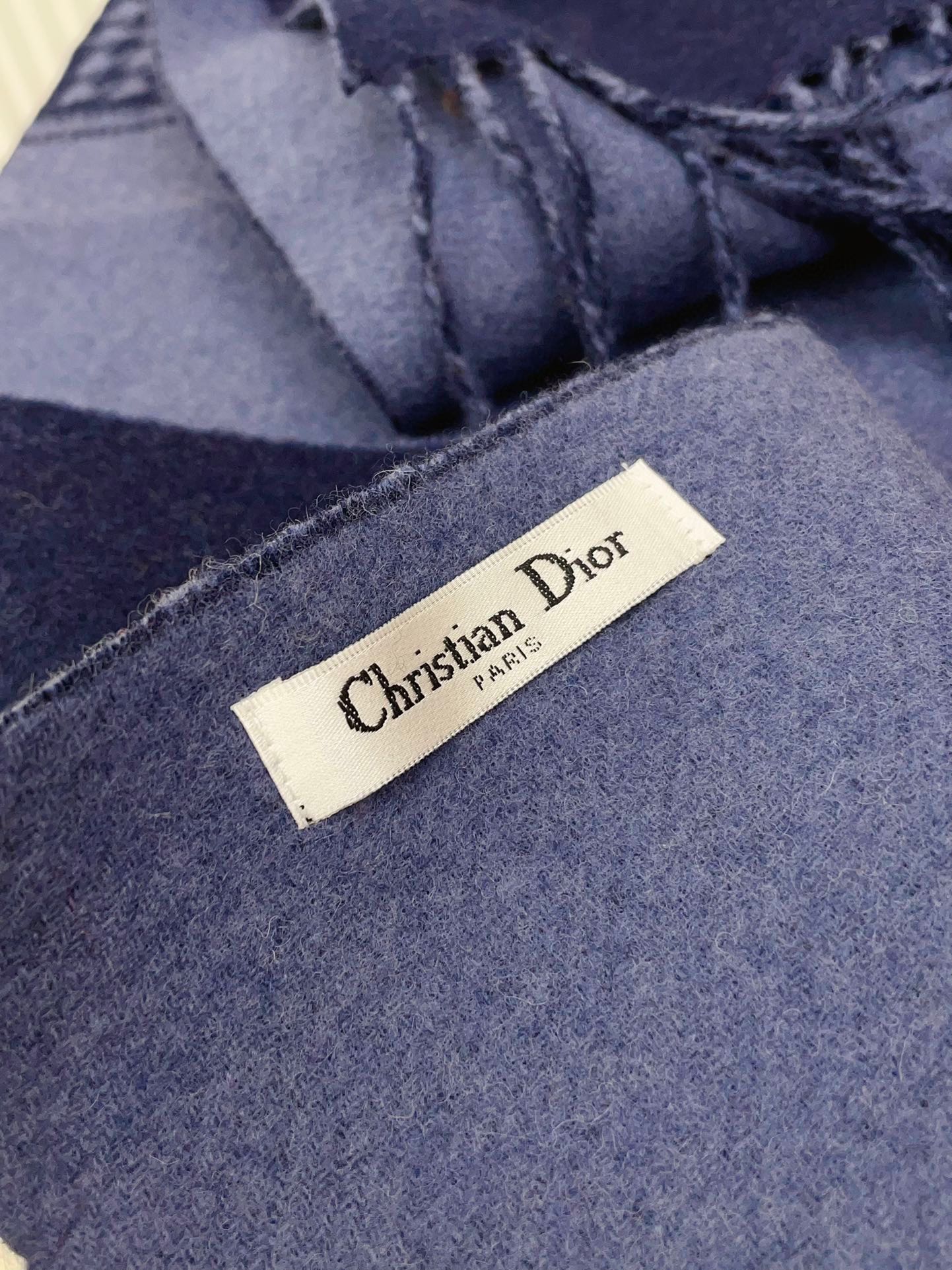 SCARF 180 CM IN NAVY BLUE CASHMERE 419819 mysite