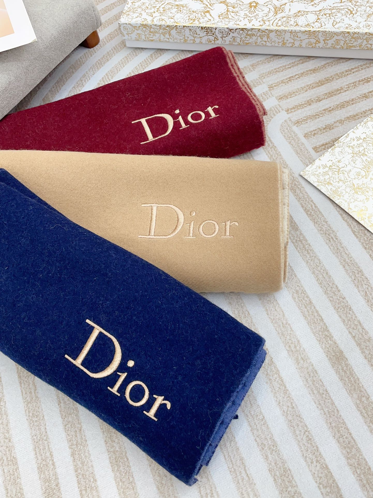 SCARF 180 CM IN CAMEL BEIGE CASHMERE 419820 mysite