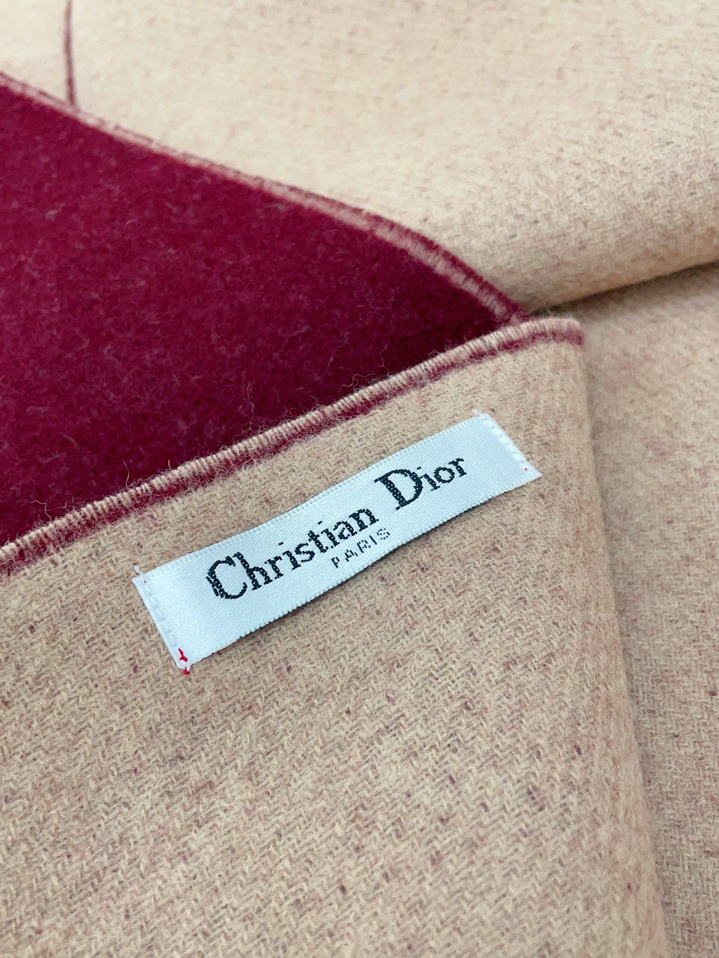 SCARF 180 CM IN BURGUNDY RED CASHMERE 419821 mysite