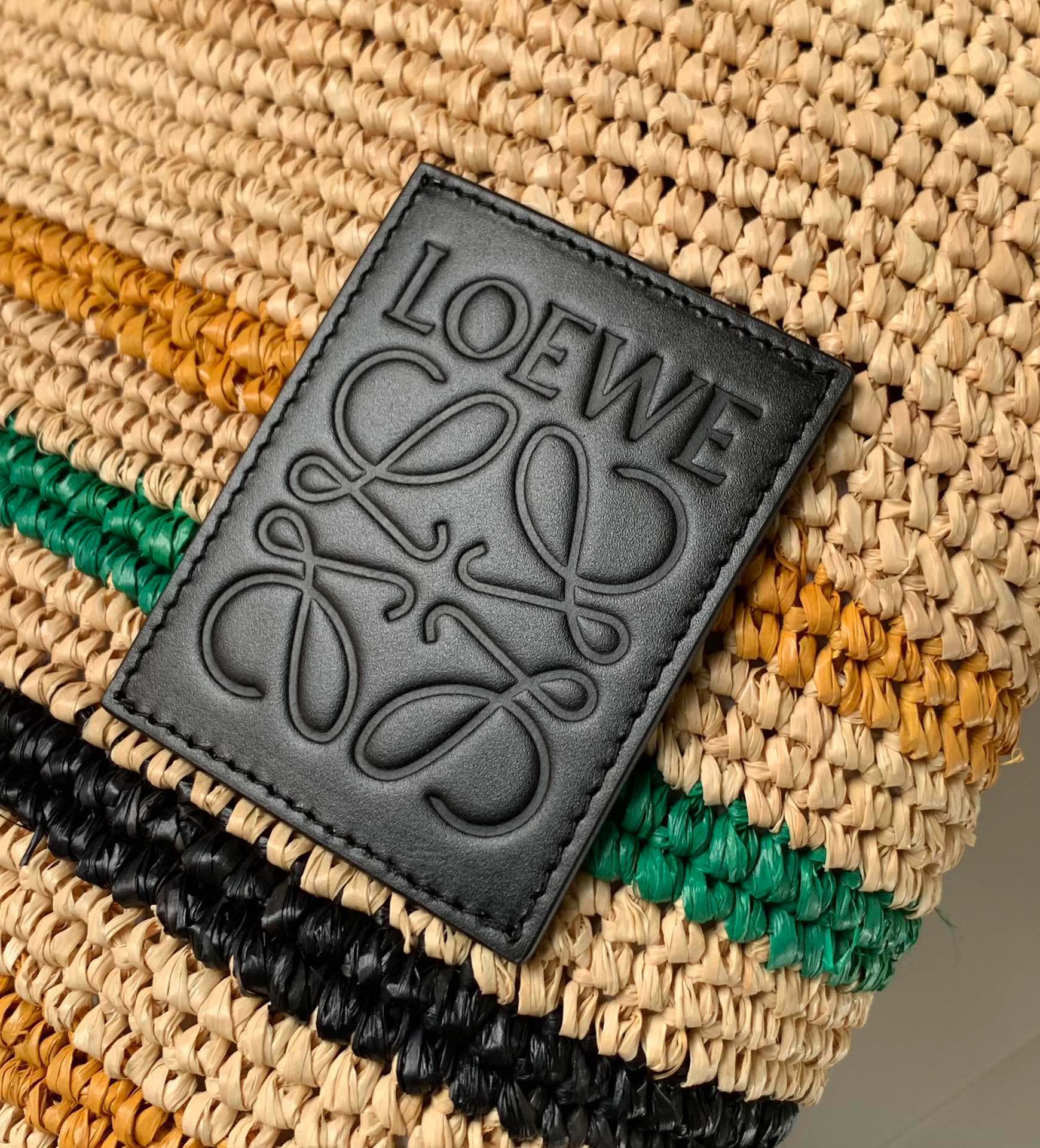 LOE 30 SLIT BAG IN COLORFUL RAFFIA AND CALFSKIN mysite