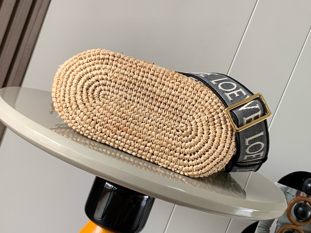 LOE 30 SLIT BAG IN COLORFUL RAFFIA AND CALFSKIN mysite