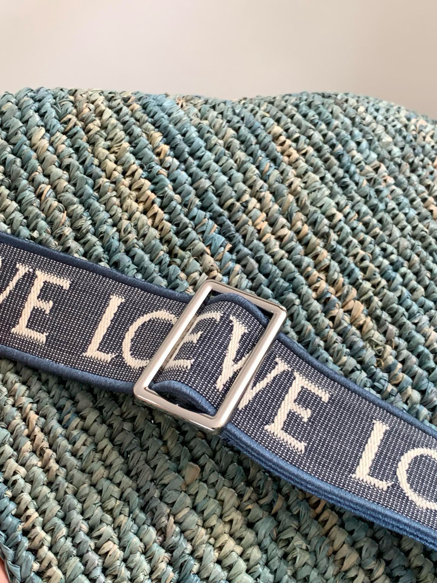 LOE 30 SLIT BAG IN DENIM BLUE RAFFIA AND CALFSKIN mysite