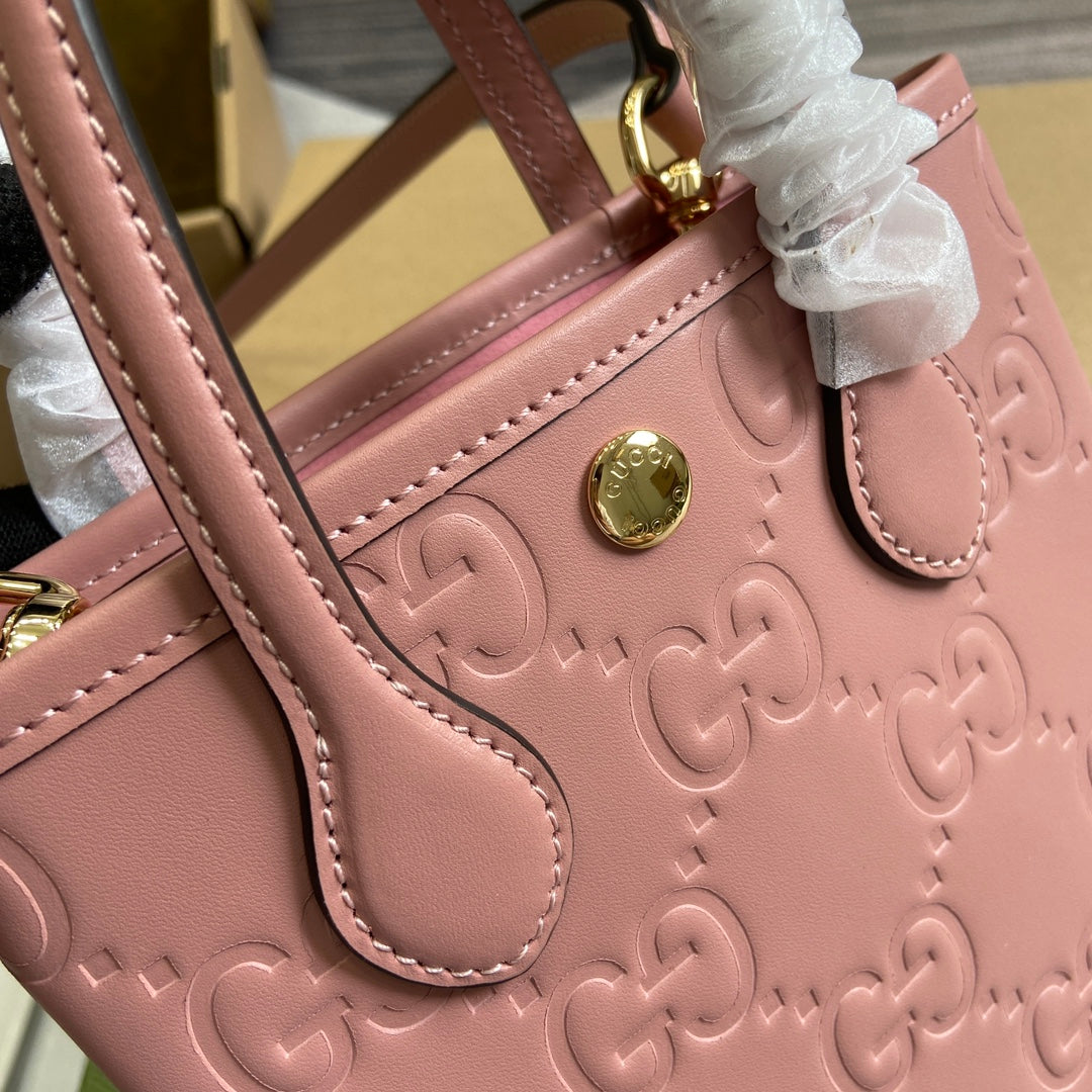 GG 20 SUPER MINI BAG WITH STRAP IN LIGHT PINK CALFSKIN mysite