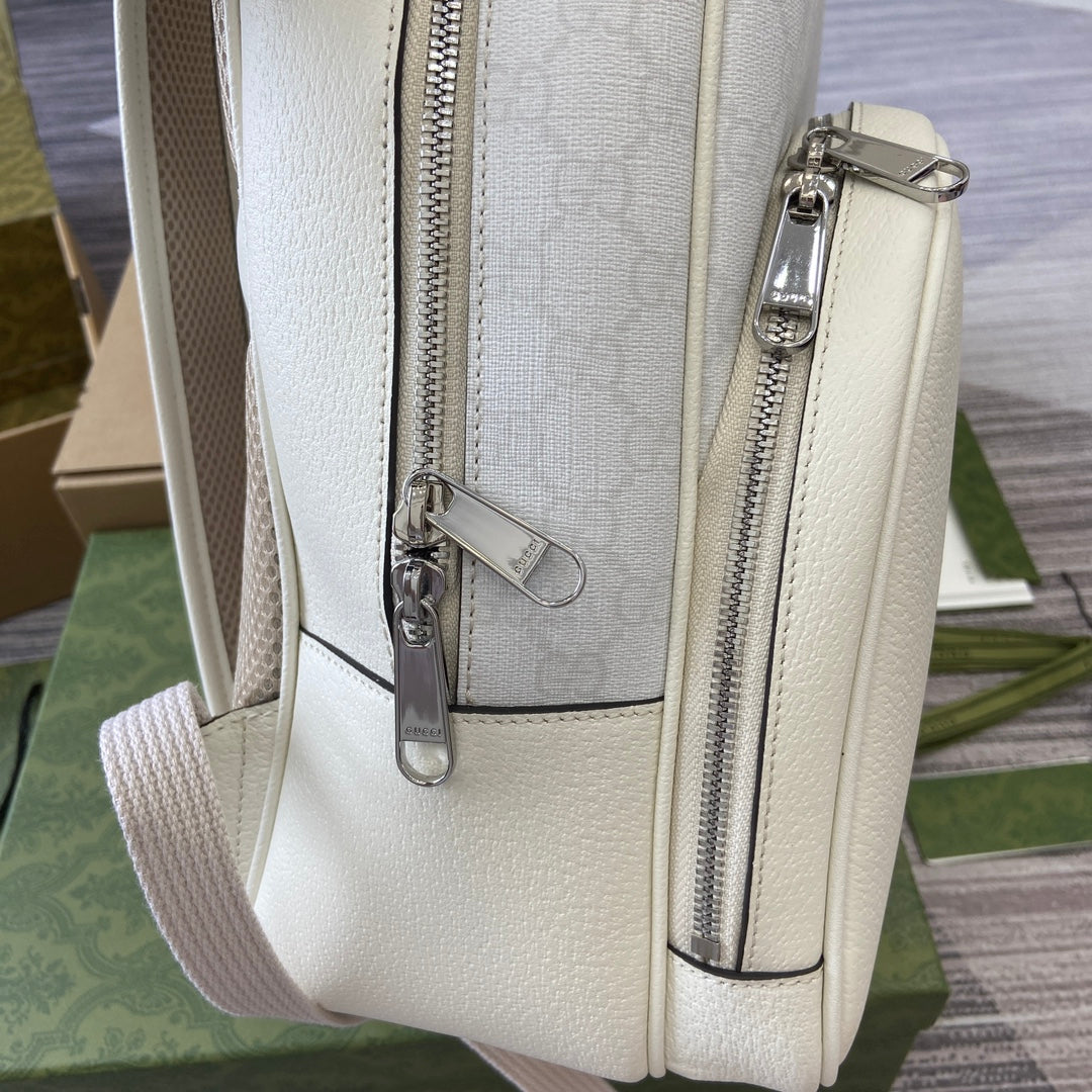 MEDIUM 40 GG BACKPACK WITH TAG WHITE CALFSKIN AND CANVAS mysite