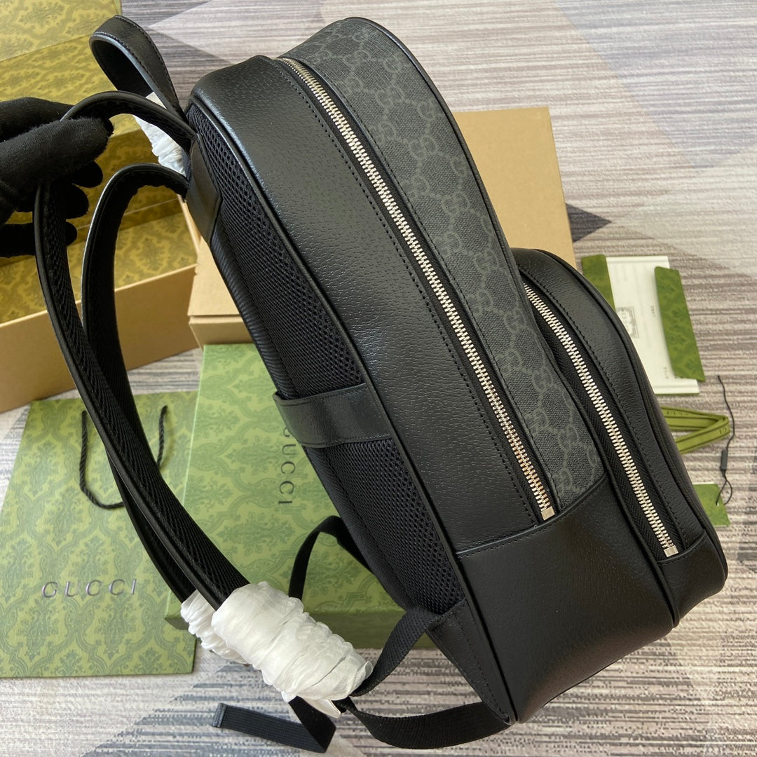 MEDIUM 40 GG BACKPACK WITH TAG BLACK CALFSKIN AND CANVAS mysite