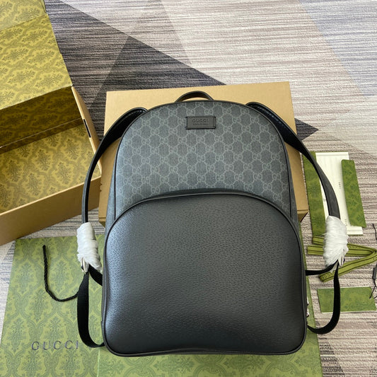 MEDIUM 40 GG BACKPACK WITH TAG BLACK CALFSKIN AND CANVAS mysite