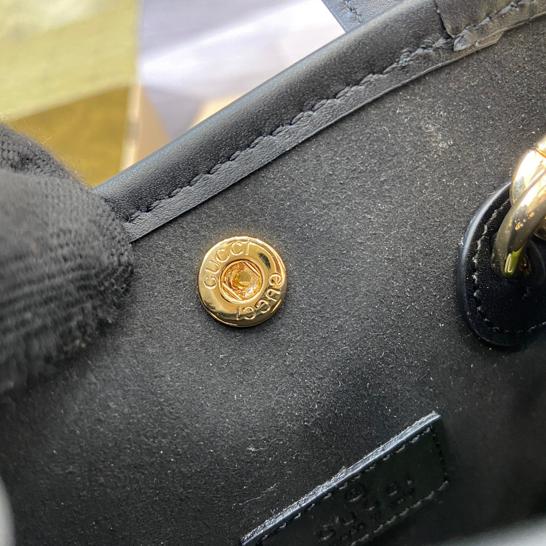 GG 20 SUPER MINI BAG WITH STRAP IN BLACK CALFSKIN mysite