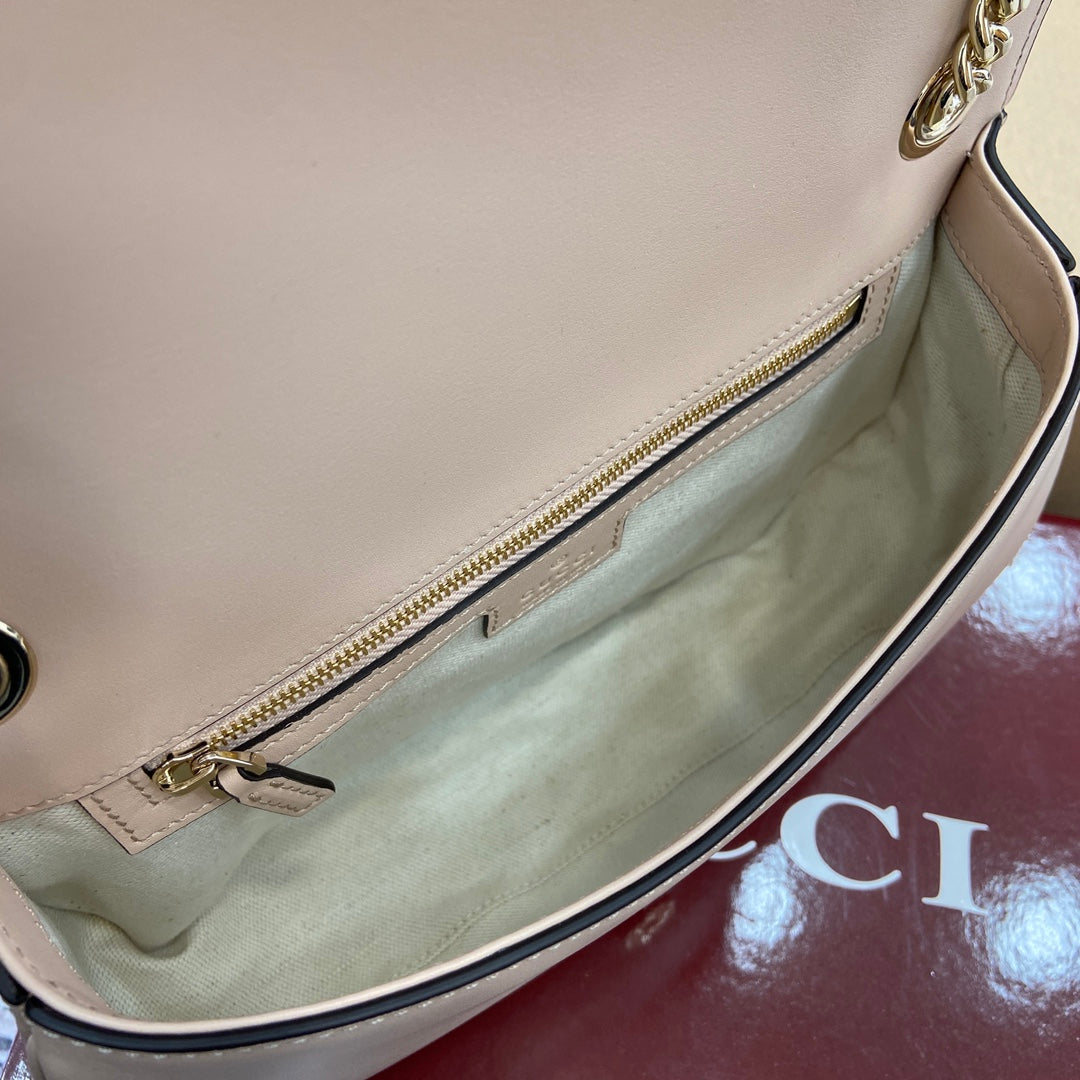 BLONDIE SMALL SHOULDER BAG 26 IN BEIGE CALFSKIN GOLD HARDWARE mysite