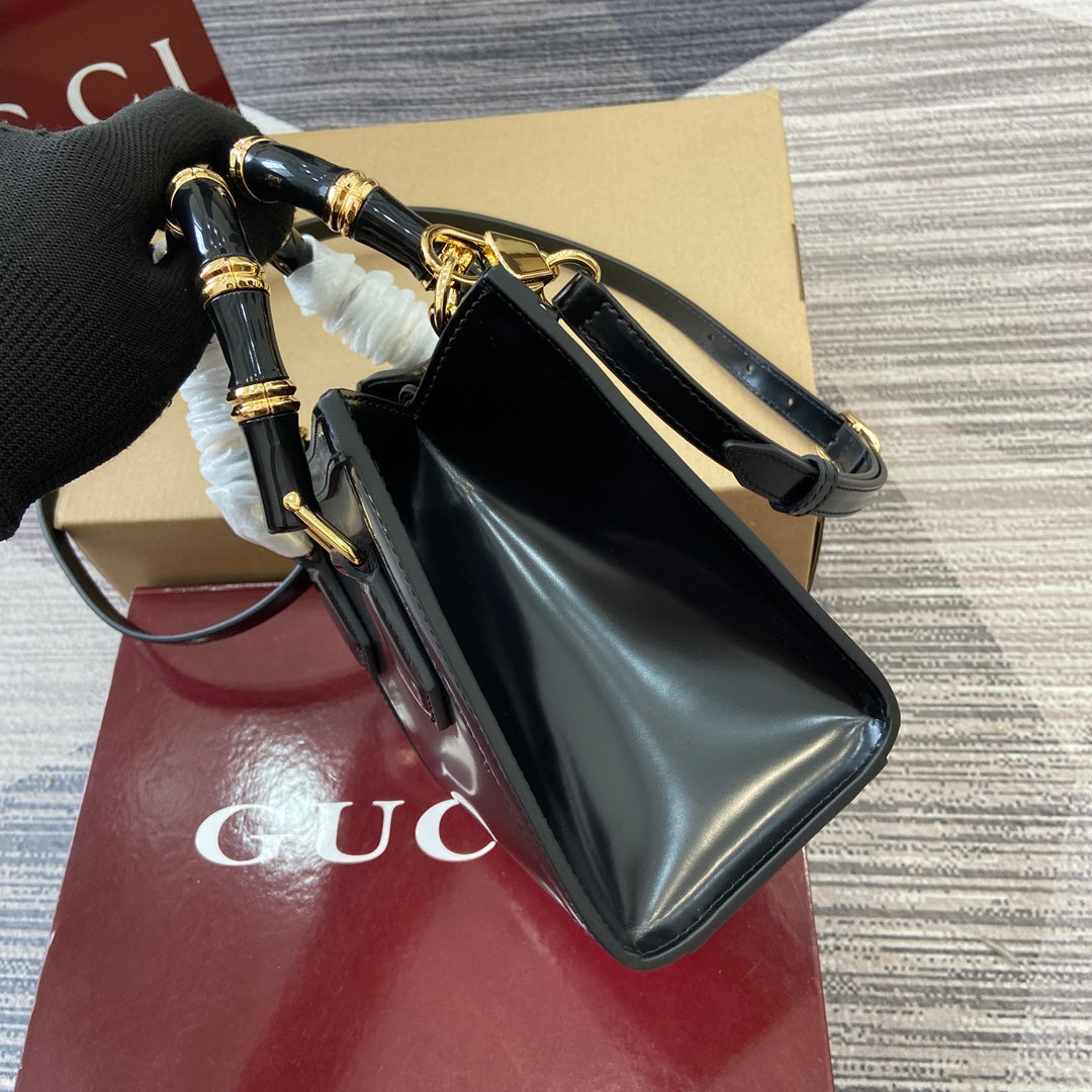 Gucci Bamboo Bag Black Leather 339651 mysite