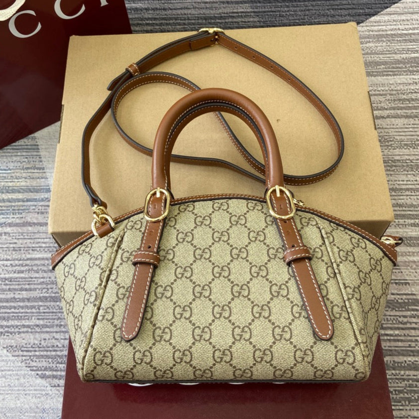 GG Padlock 31 Bag Beige Brown Canvas Leather 339644 mysite