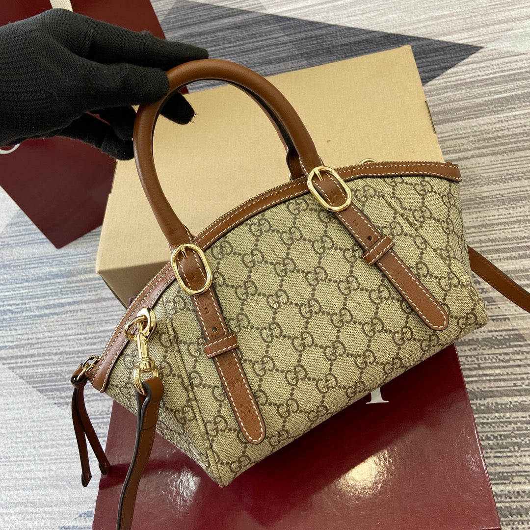 GG Padlock 31 Bag Beige Brown Canvas Leather 339644 mysite