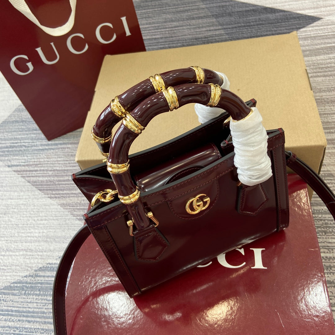 Gucci Bamboo Bag Rosso Ancora Red Leather 339649 mysite