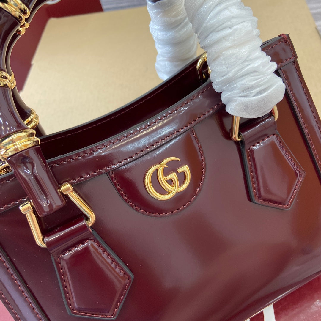 Gucci Bamboo Bag Rosso Ancora Red Leather 339649 mysite