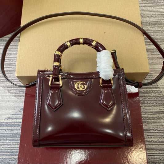 Gucci Bamboo Bag Rosso Ancora Red Leather 339649 mysite
