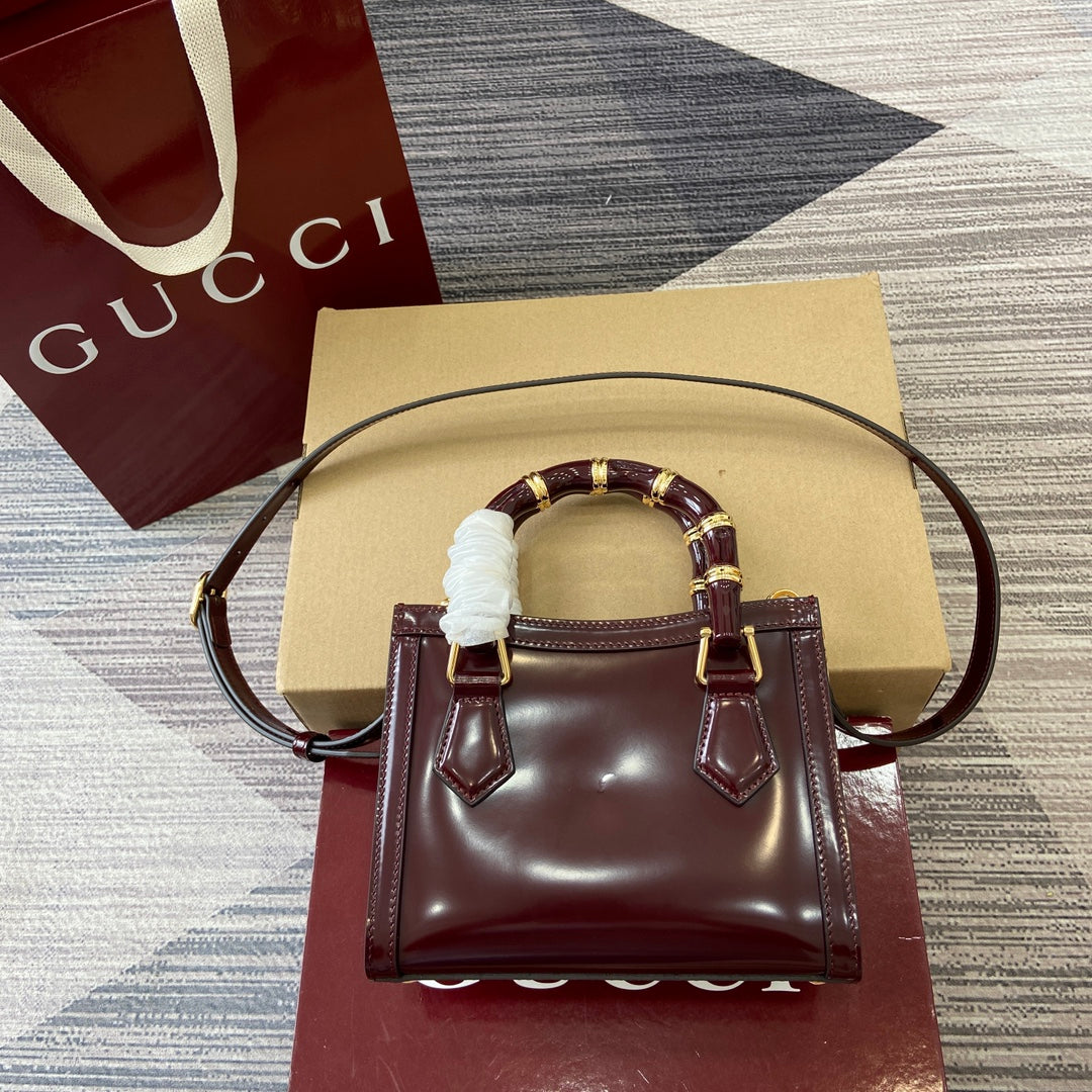 Gucci Bamboo Bag Rosso Ancora Red Leather 339649 mysite