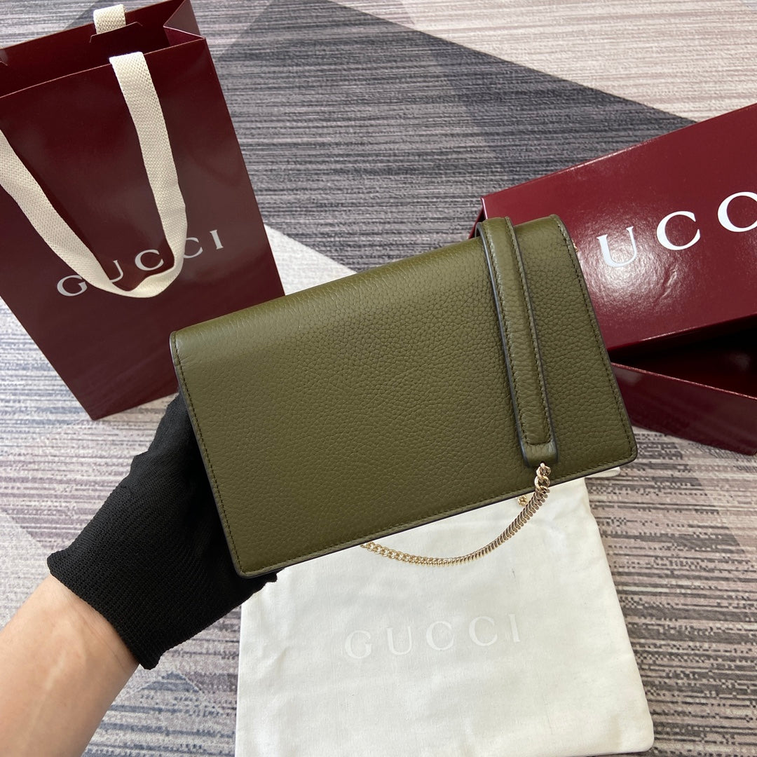 GG Dionysus Chain bag 20cm Green Grained Leather 339610 mysite