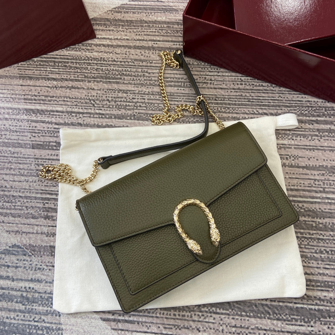 GG Dionysus Chain bag 20cm Green Grained Leather 339610 mysite