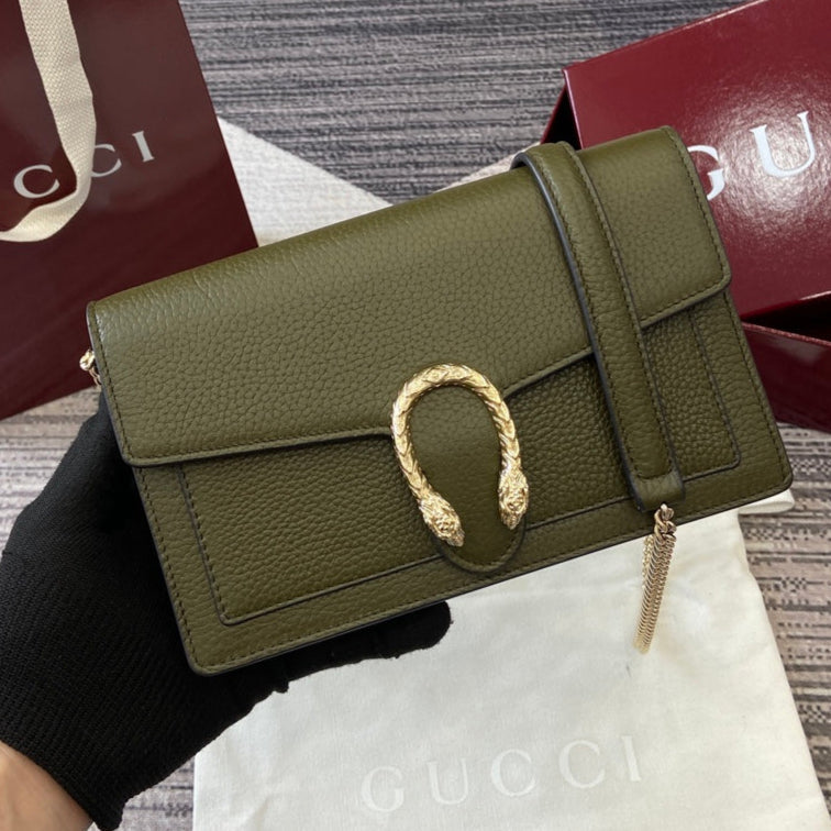 GG Dionysus Chain bag 20cm Green Grained Leather 339610 mysite
