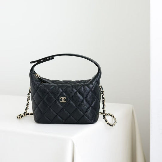 CC 25C Hobo Bag Black Caviar Calfskin Silver Hardware 243623 mysite