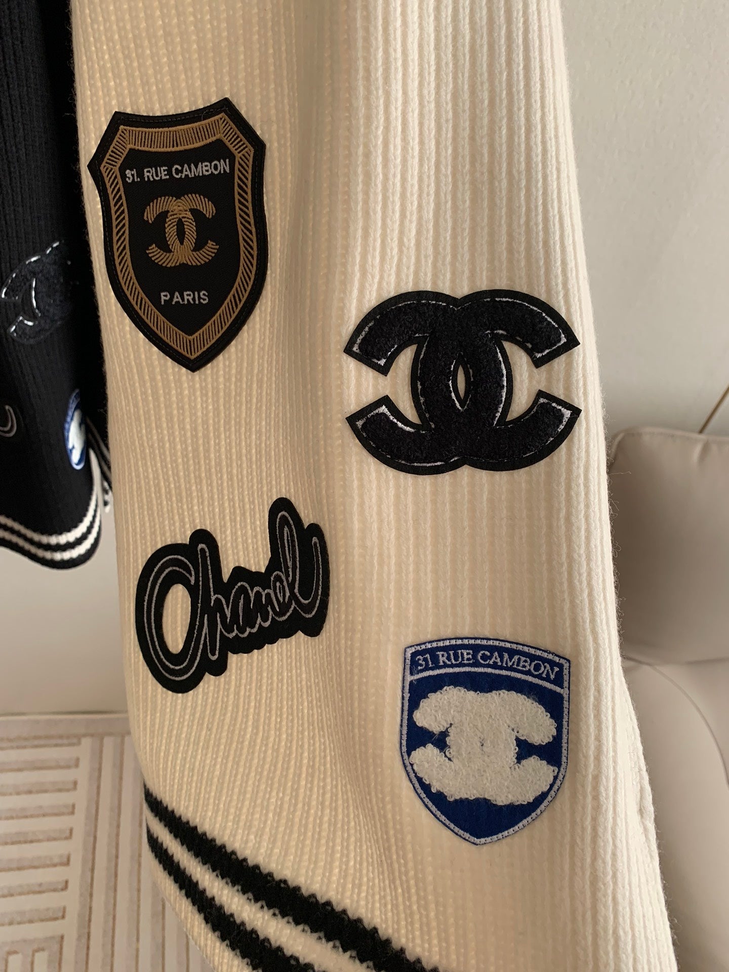 SCARF 200 CM IN WHITE PURE CASHMERE WITH STICKER 392880 mysite