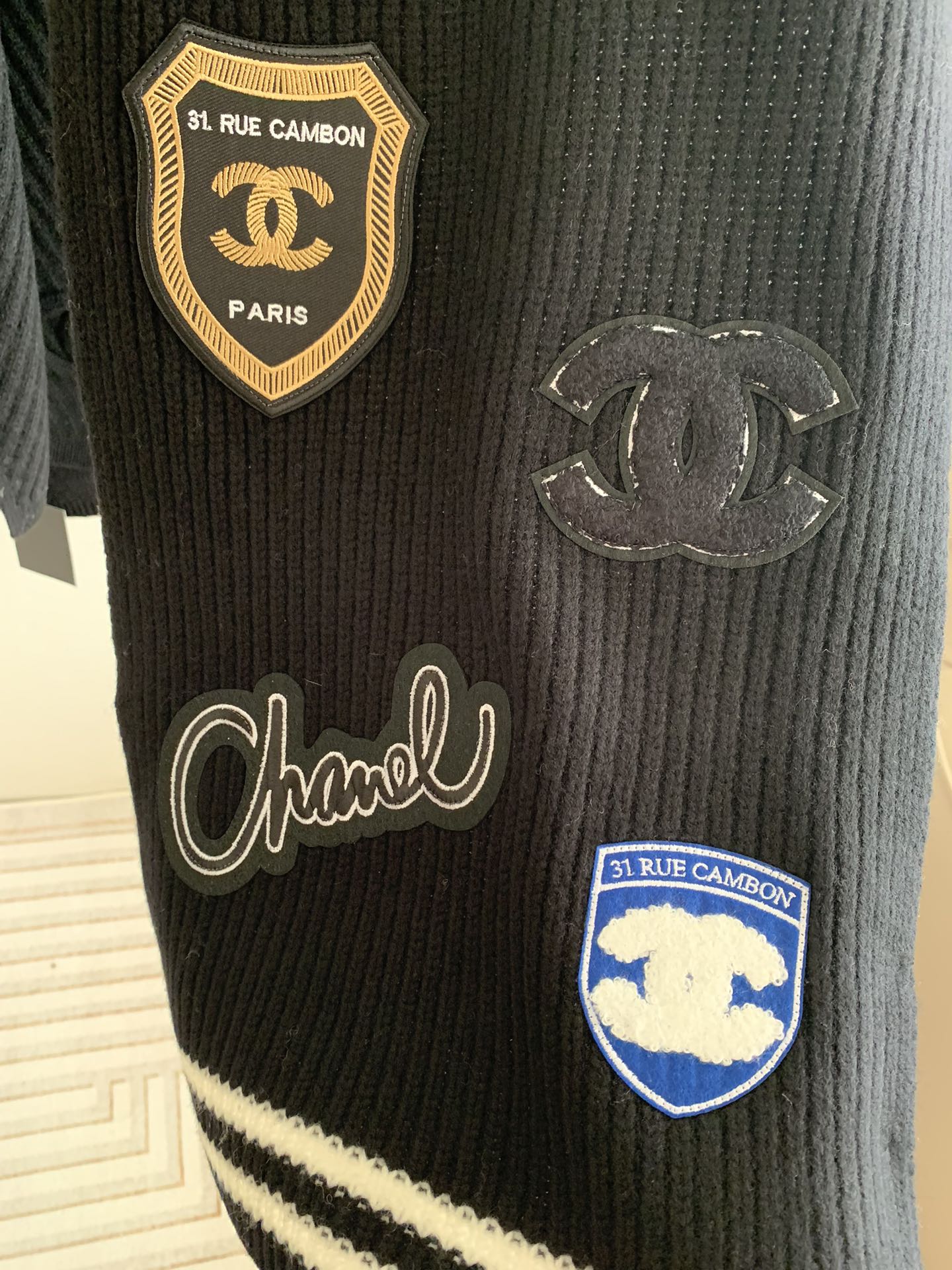 SCARF 200 CM IN BLACK PURE CASHMERE WITH STICKER 392881 mysite