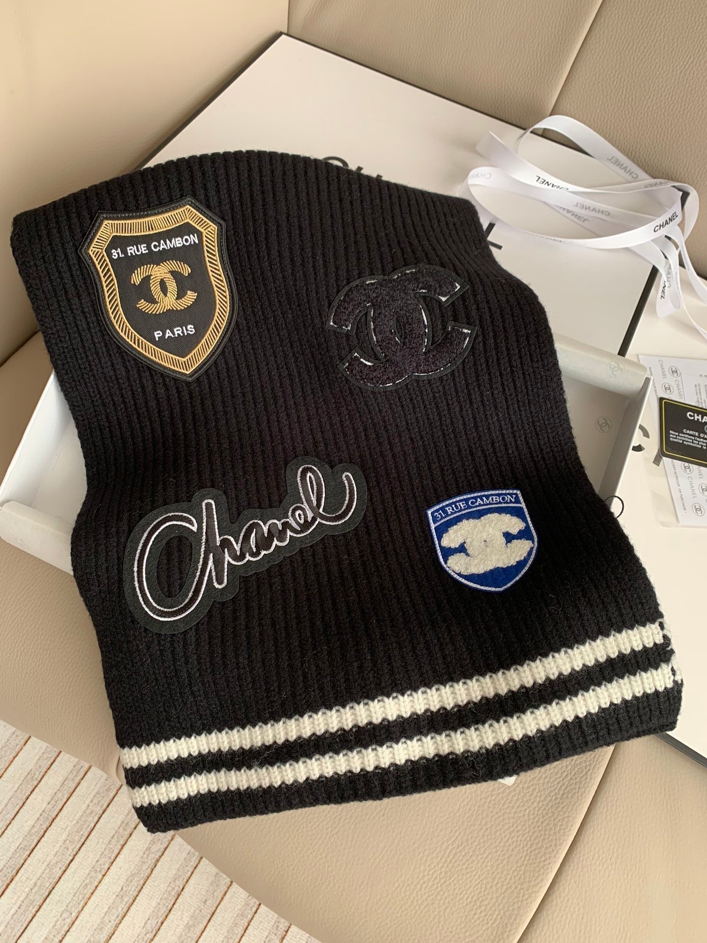 SCARF 200 CM IN BLACK PURE CASHMERE WITH STICKER 392881 mysite