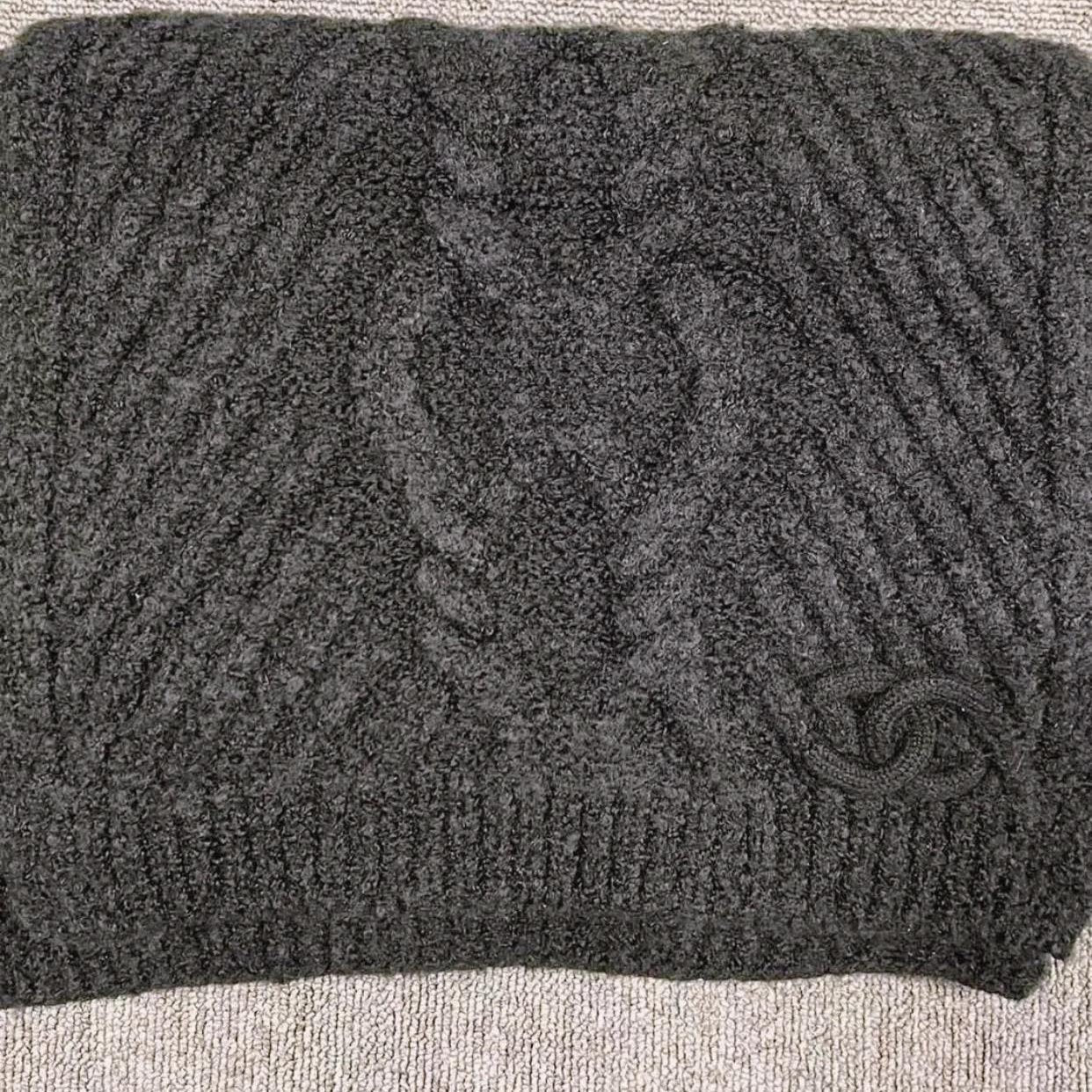 KNIT SCARF 200 CM IN BLACK CASHMERE 392883 mysite