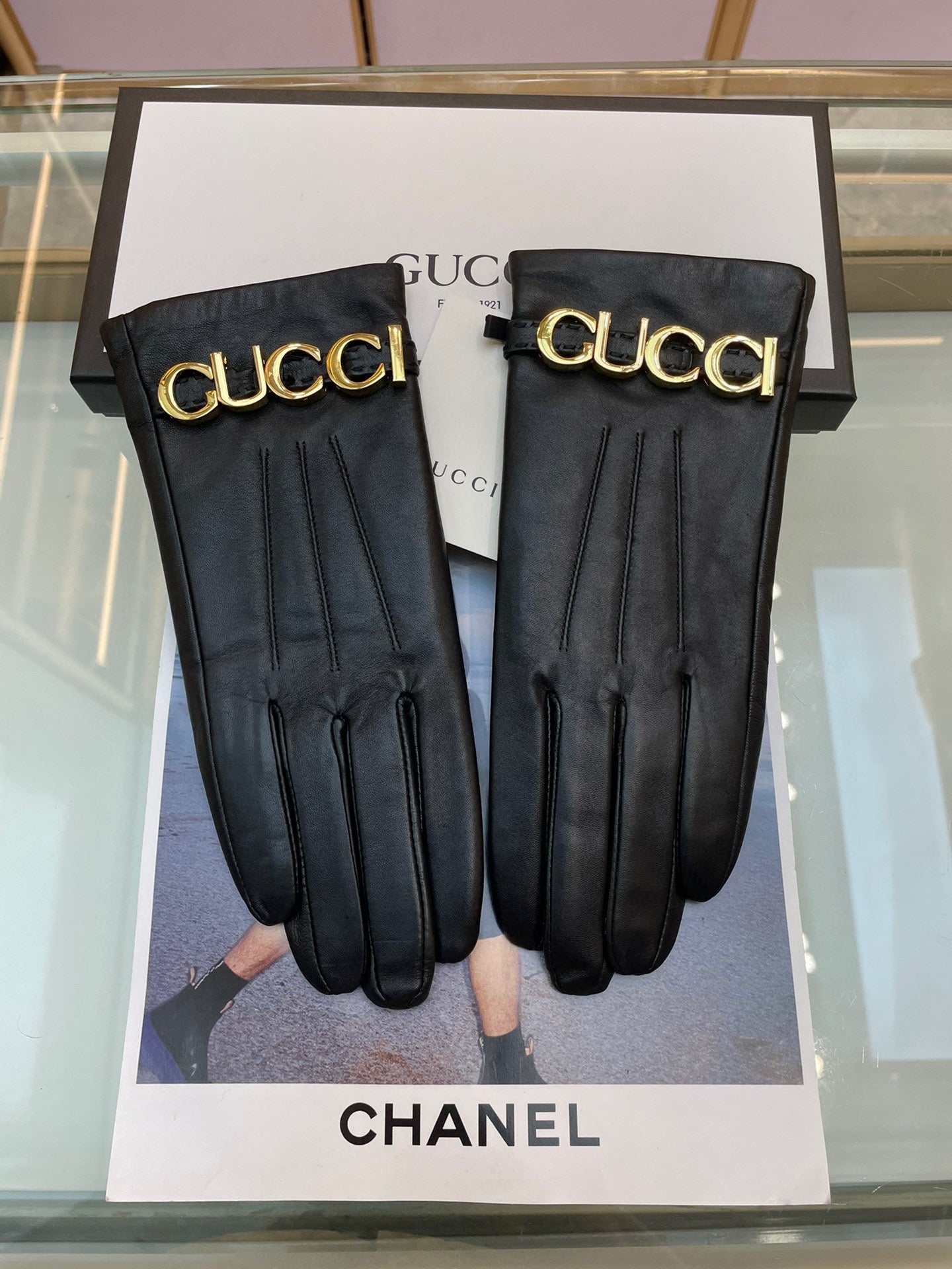 EUROPEAN GLOVES IN BLACK LAMBSKIN WITH CASHMERE LINING 376727 mysite