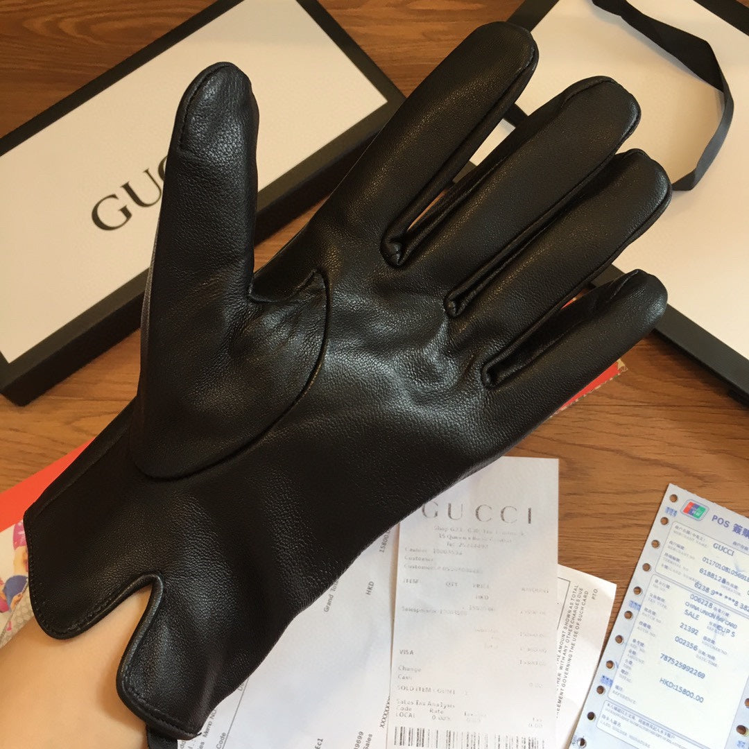 TOUCHSCREEN LAMBSKIN GLOVES BLACK WITH WOOL LINING 409346 mysite