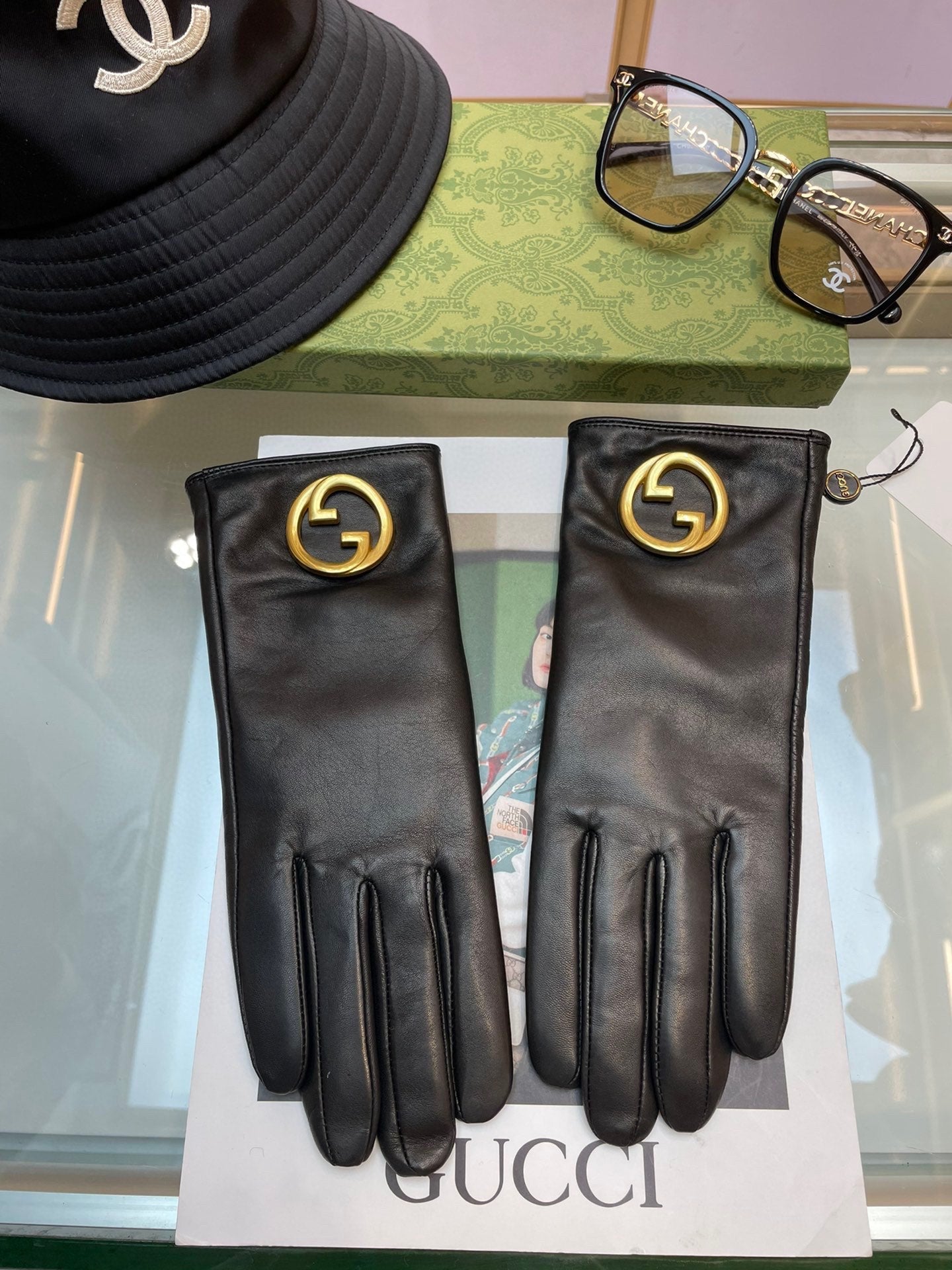 GLOVES IN BLACK SHEEPSKIN WITH CASHMERE LINING 432595 mysite