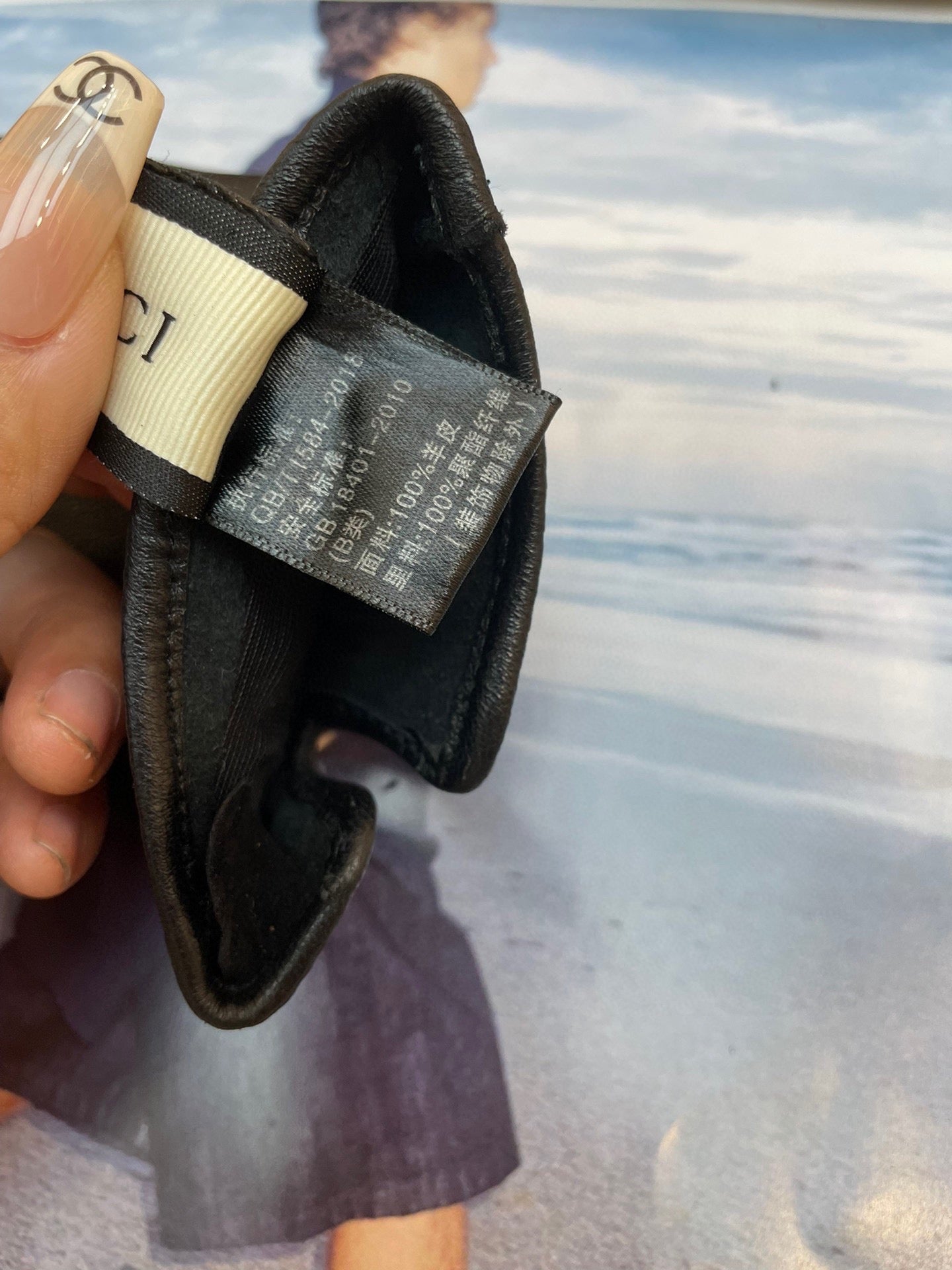 FINGERLESS GLOVES IN BLACK LAMBSKIN WITH GOLD HORSEBIT 432606 mysite