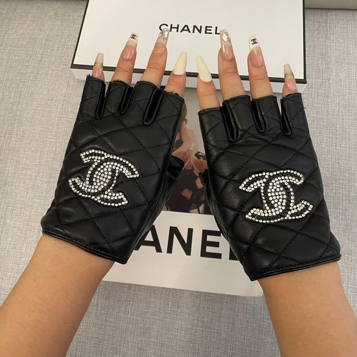 FIGERLESS GLOVES IN BLACK SHEEPSKIN 463851 mysite