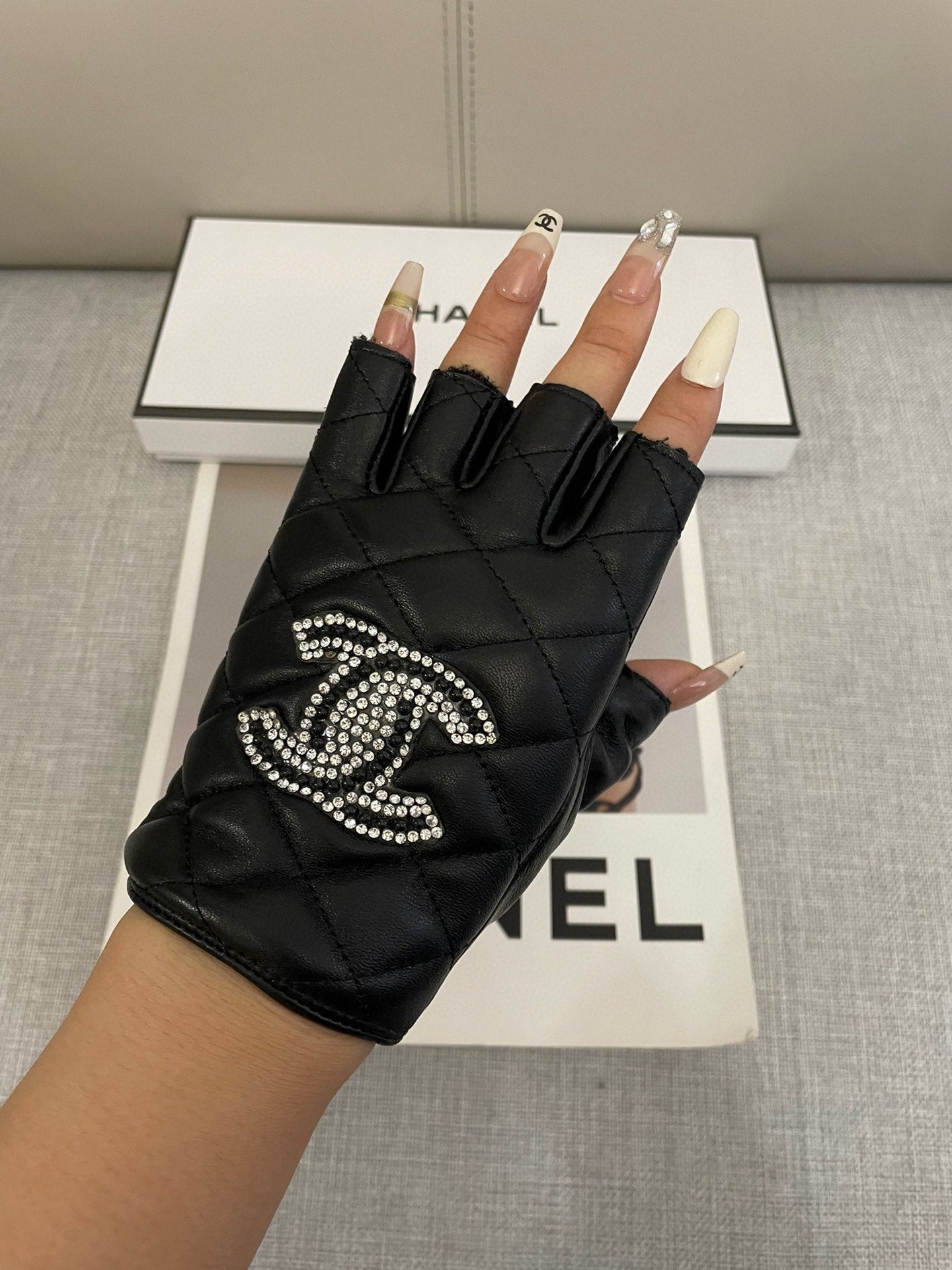 FIGERLESS GLOVES IN BLACK SHEEPSKIN 463851 mysite