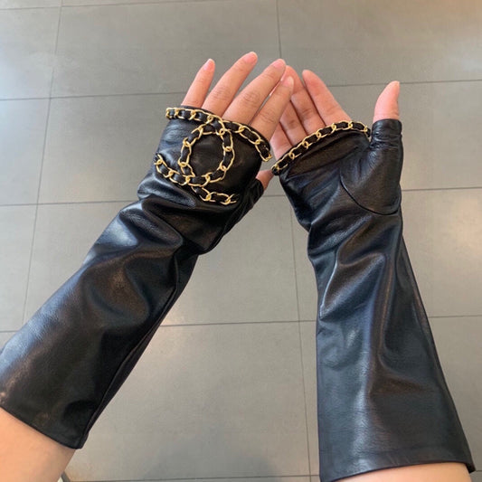 FINGERNESS GLOVES IN BLACK LAMBSKIN 465053 mysite