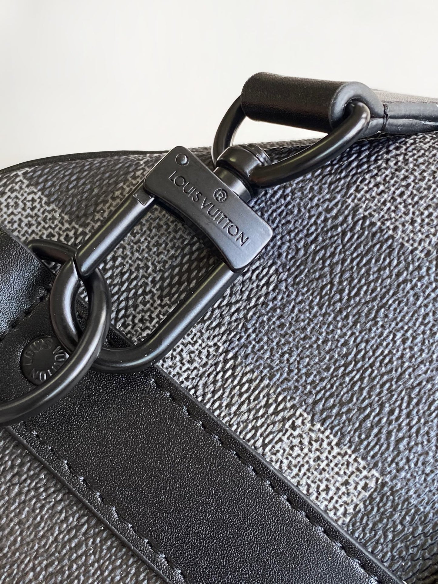 LV Keepall Bandouliere 50 Travel Bag Black Damoflage Canvas mysite