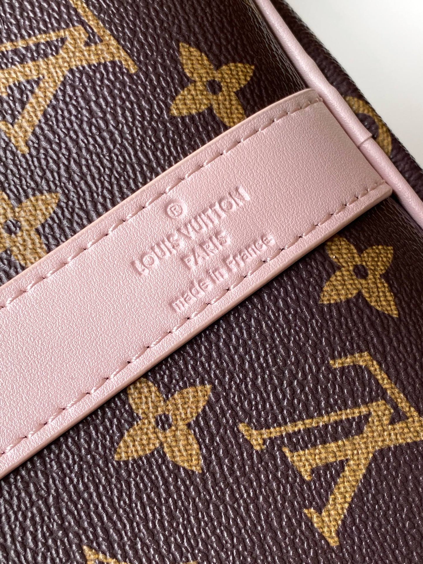 LV M25822 Keepall Bandoulière 45 Travel Bag Brown Pink Monogram Canvas GHW mysite