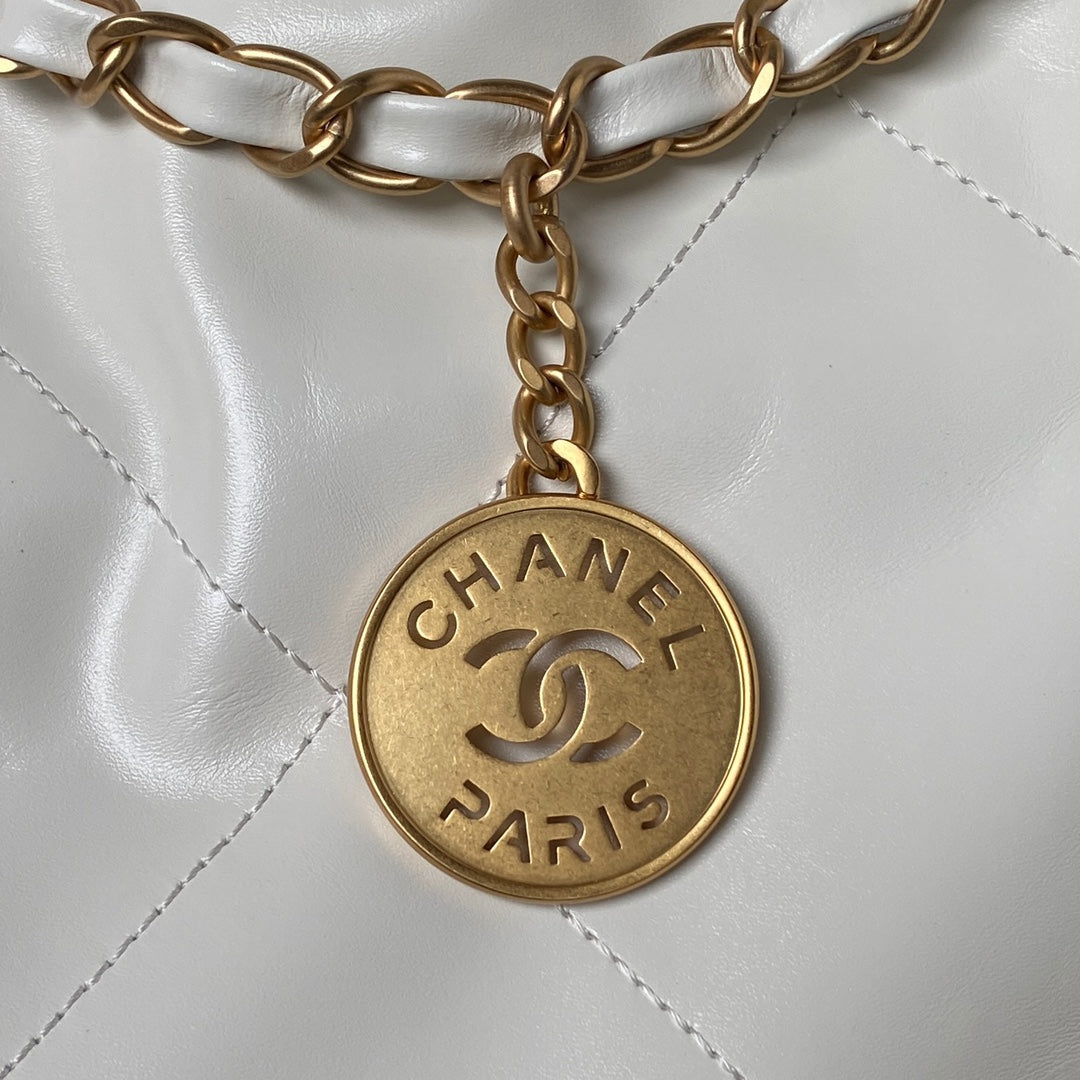 24C CC Hobo 22 bag 45cm Light Grey Lambskin mysite