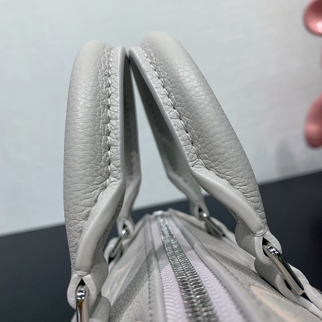 LV Speedy Bandouliere 20 Brume Gray Monogram Empreinte Leather 205495 mysite