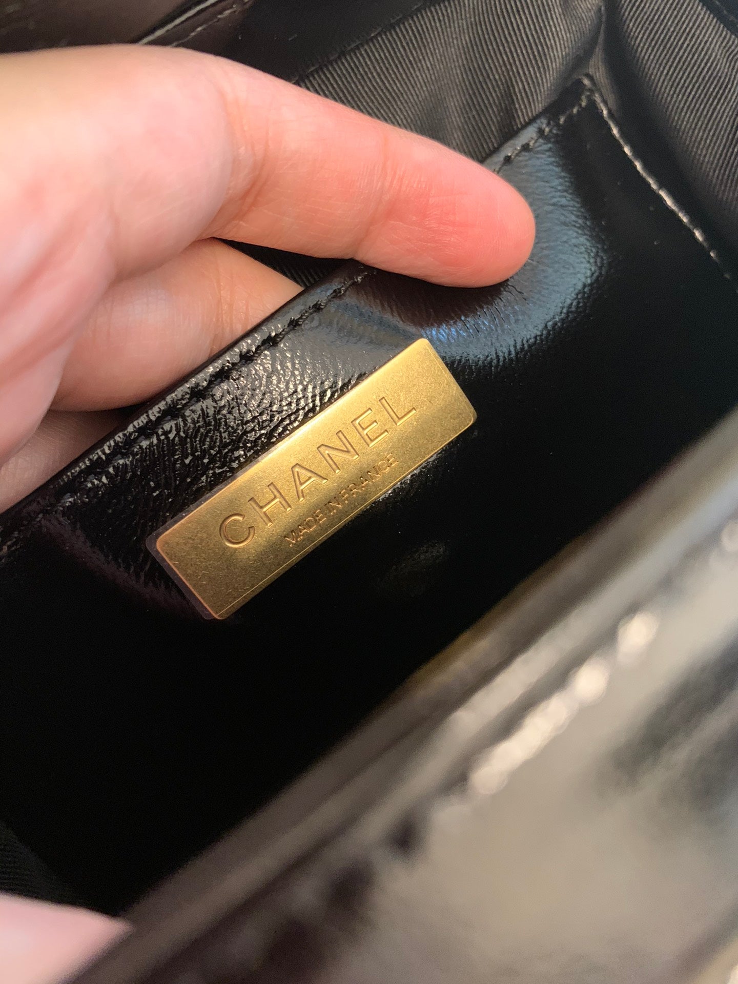 CC 24A 18cm Top Handle Mini Bag Black Lambskin mysite