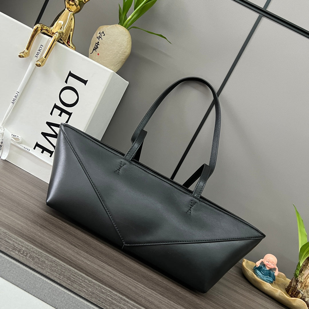 PUZZLE FOLD CROPPED 39 BAG IN BLACK SOLF GRAINED CALFSKIN mysite
